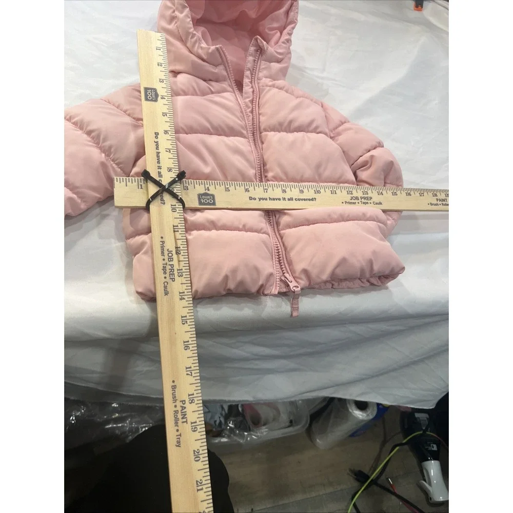 The Children's Place Girl Size 3t Clean Rose Hoodie Jacket Warm Packable‎ Hang